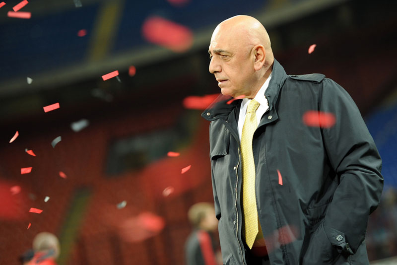 MILAN, ITALY - APRIL 14: Adriano Galliani Vice Executive PresidentÊand Managing Director of Milan looks on after winning the Primavera Tim Cup between AC Milan and US Citta di Palermo at Stadio Giuseppe Meazza on April 14, 2010 in Milan, Italy. (Photo by Tullio M. Puglia/Getty Images)