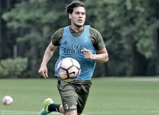 Gustavo Gomez training at Milanello (@acmilan.com)