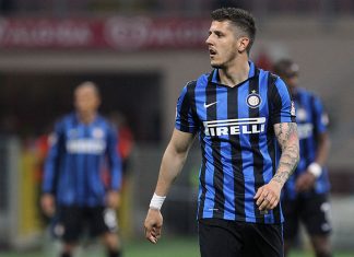 Jovetic during Inter-Udinese at Stadio Giuseppe Meazza on April 23, 2016. (Photo by Marco Luzzani/Getty Images)