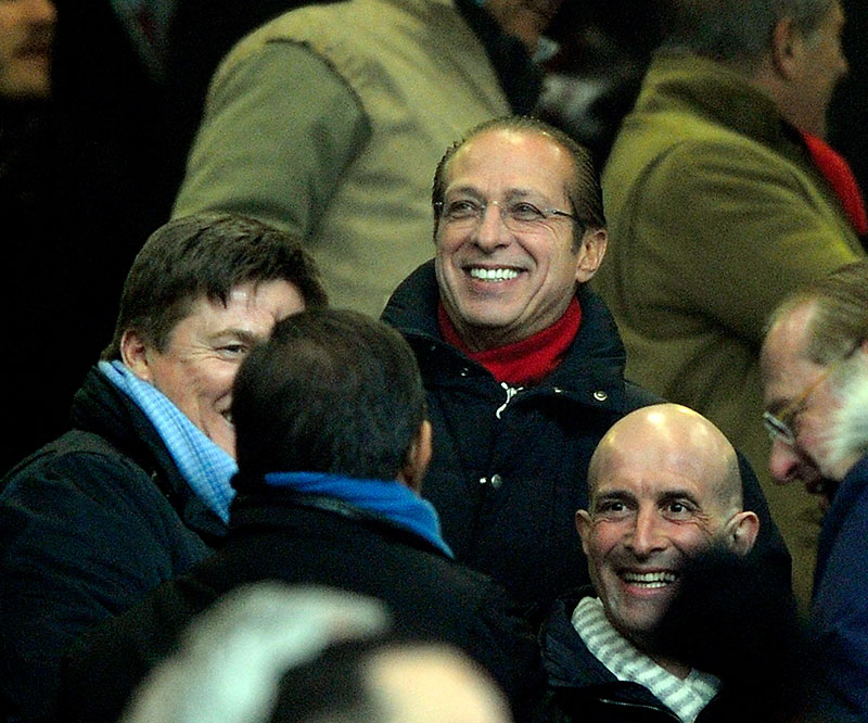 Paolo Berlusconi during Milan-Inter at Stadio Giuseppe Meazza on January 15, 2012. (Photo by Claudio Villa/Getty Images)