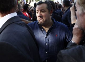 Milo Raiola at the PSG store on the Champs-Elysees avenue on July 18, 2012 in Paris. (GUILLAUME BAPTISTE/AFP/Getty Images)