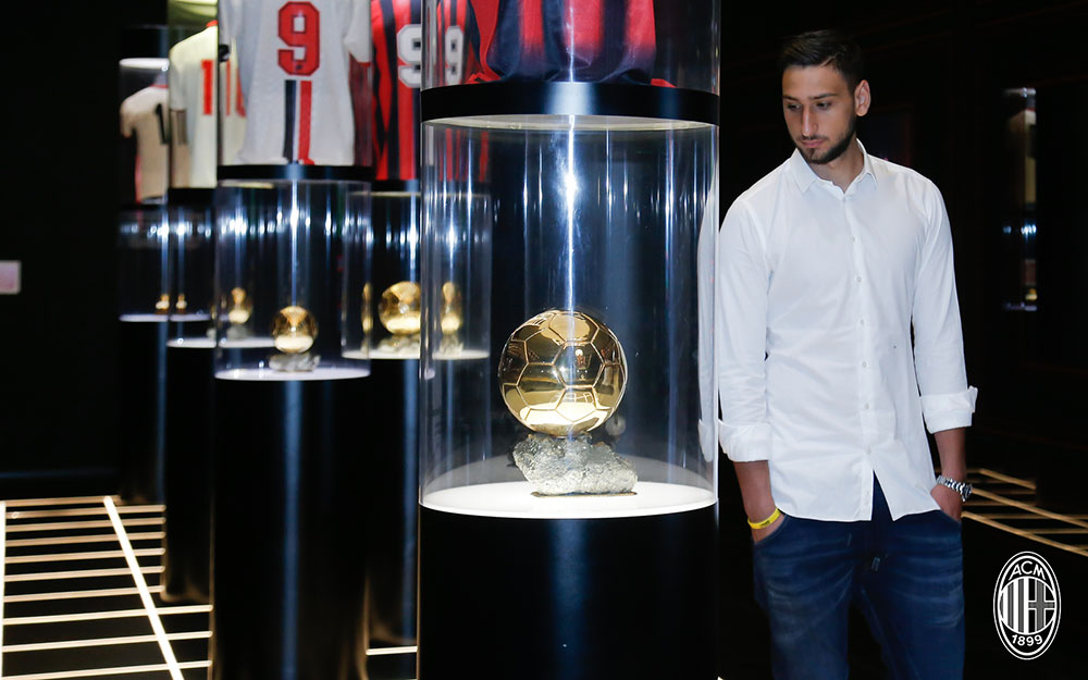Gianluigi Donnarumma at Mondo Milan Museum at Casa Milan on the 12th of July, 2017. (@acmilan.com)