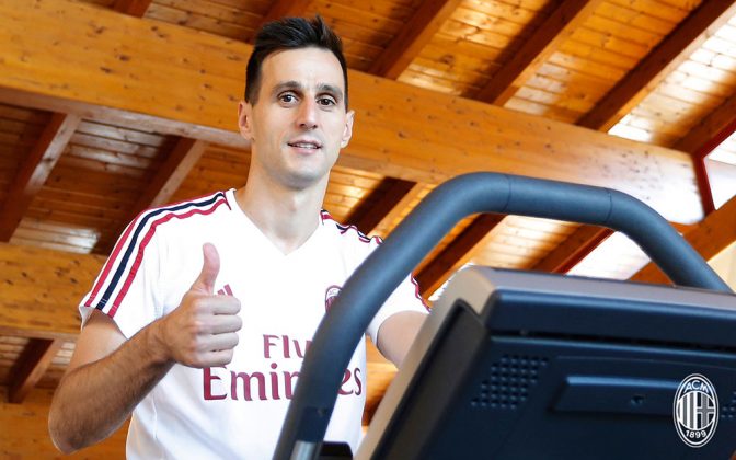 Nikola Kalinić at training center Milanello on the 21st of August, 2017. (@acmilan.com)
