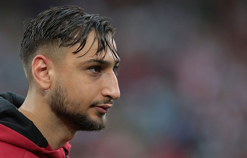 Gianluigi Donnarumma before Milan-Fiorentina at Stadio San Siro on May 20, 2018. (Photo by Emilio Andreoli/Getty Images)