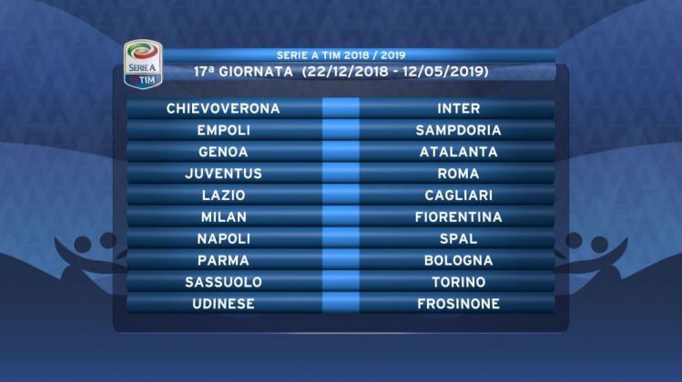 2018/19 season: Matchday 17
