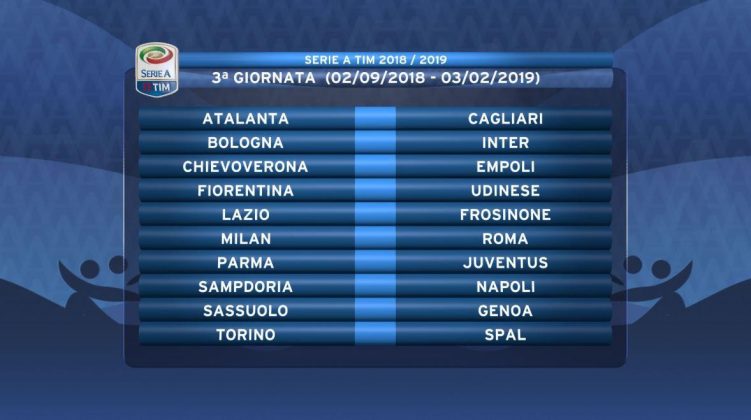 2018/19 season: Matchday 3