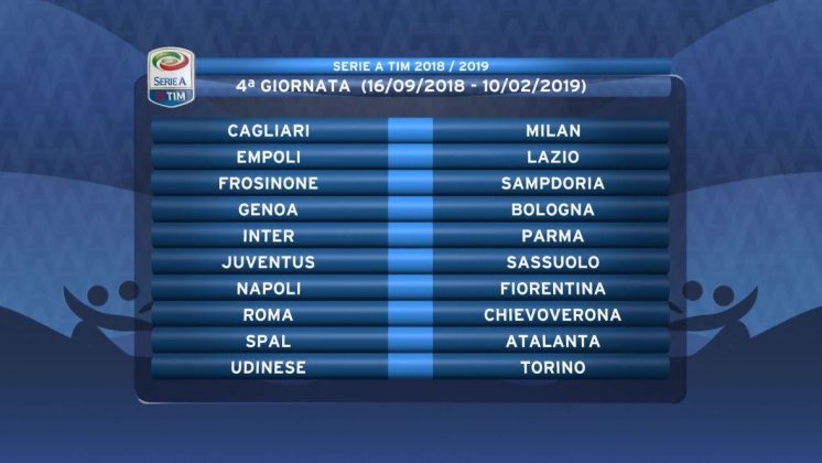 2018/19 season: Matchday 4