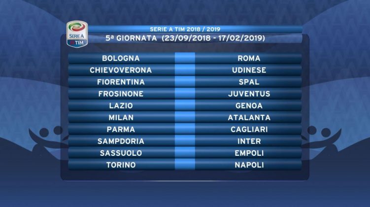 2018/19 season: Matchday 5