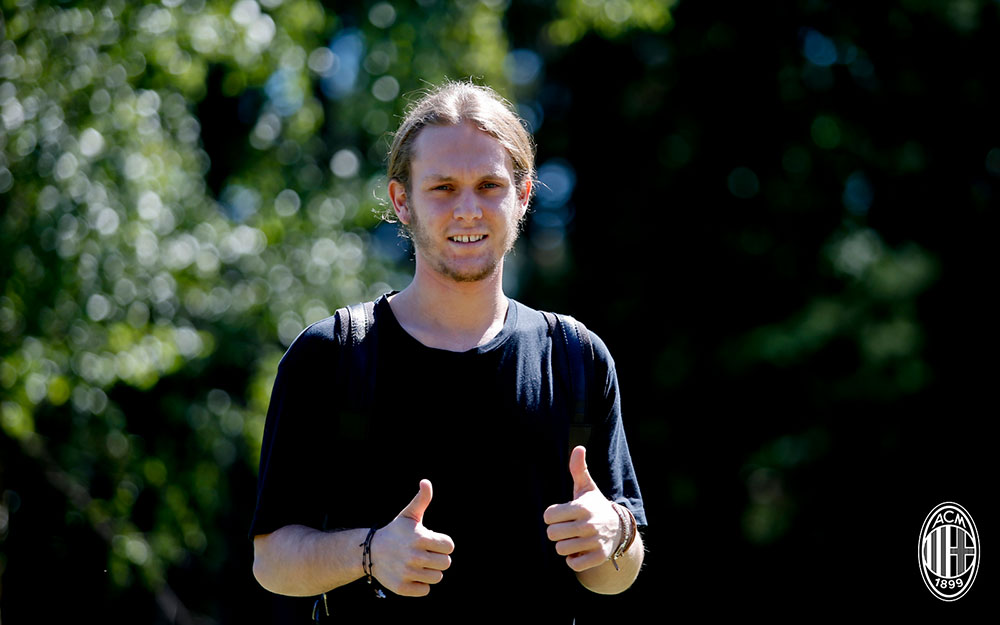 Alen Halilović at training center Milanello on July 7, 2018. (@acmilan.com)