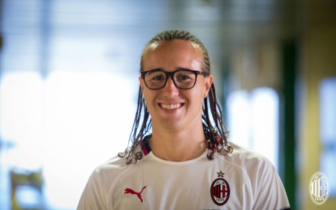 Diego Laxalt at La Madonnina Clinic on August 16, 2018. (@acmilan.com)