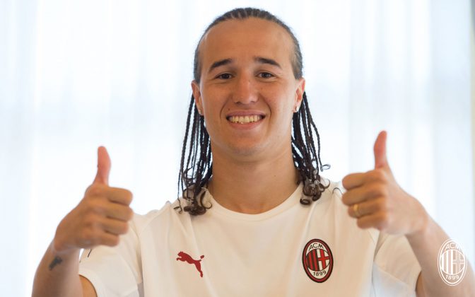 Diego Laxalt at La Madonnina Clinic on August 16, 2018. (@acmilan.com)