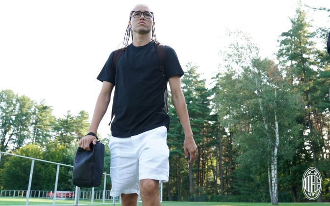 Diego Laxalt at training center Milanello on August 17, 2018. (@acmilan.com)
