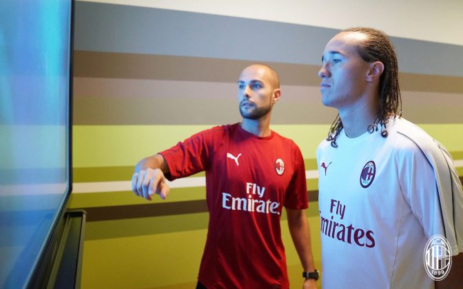 Diego Laxalt at training center Milanello on August 17, 2018. (@acmilan.com)