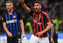 Mateo Musacchio during Inter-Milan at Stadio San Siro on October 21, 2018. (MARCO BERTORELLO/AFP/Getty Images)